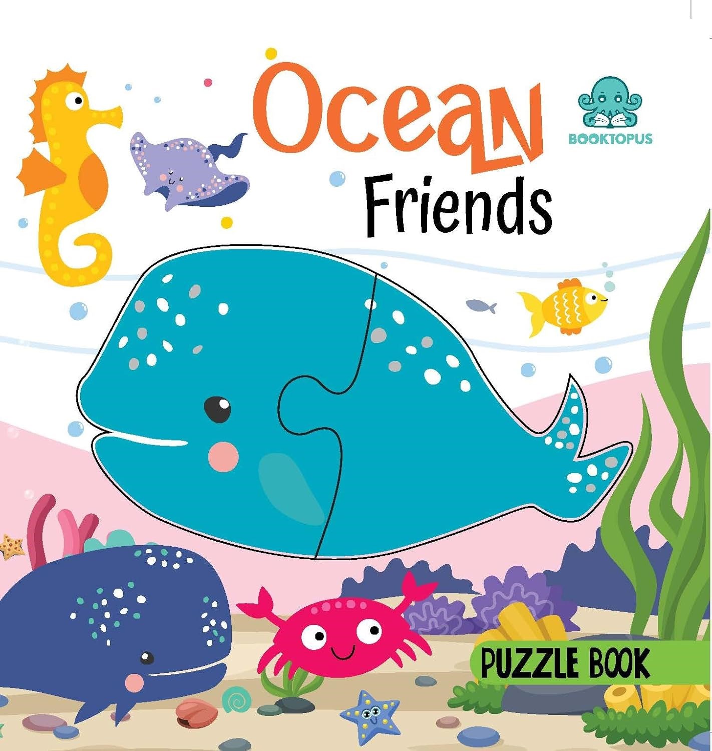 Picture of Booktopus Ocean Friends Puzzle Board Book World Learning Puzzle with Easy Grip Pieces