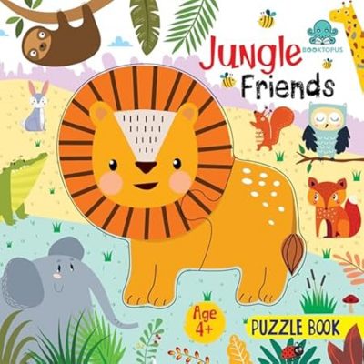 Picture of Booktopus Square Puzzle Board Book – Jungle Friends Learning Puzzle with Easy Grip Pieces 